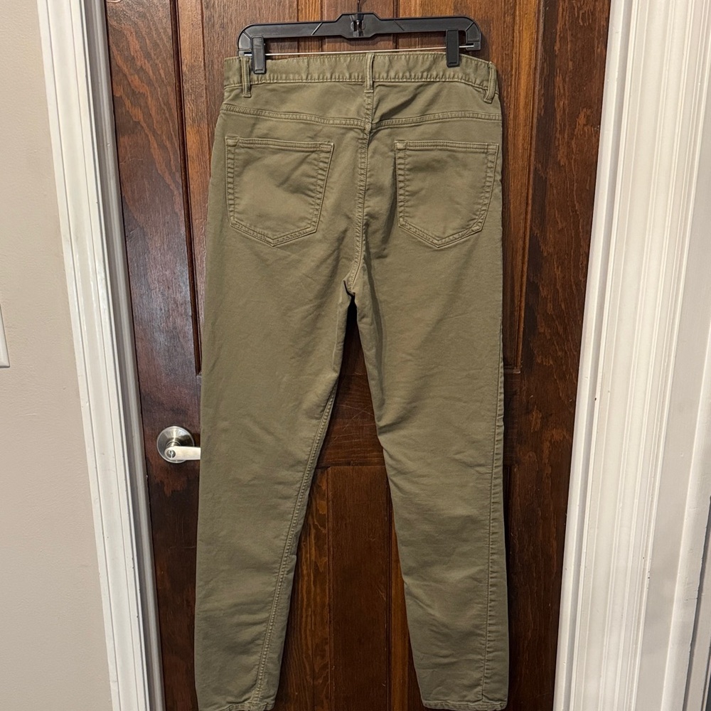 Quince Traveler 5 Pocket Men's Straight Leg Flat Front Khaki Chinos 32X34 - Picture 4 of 6